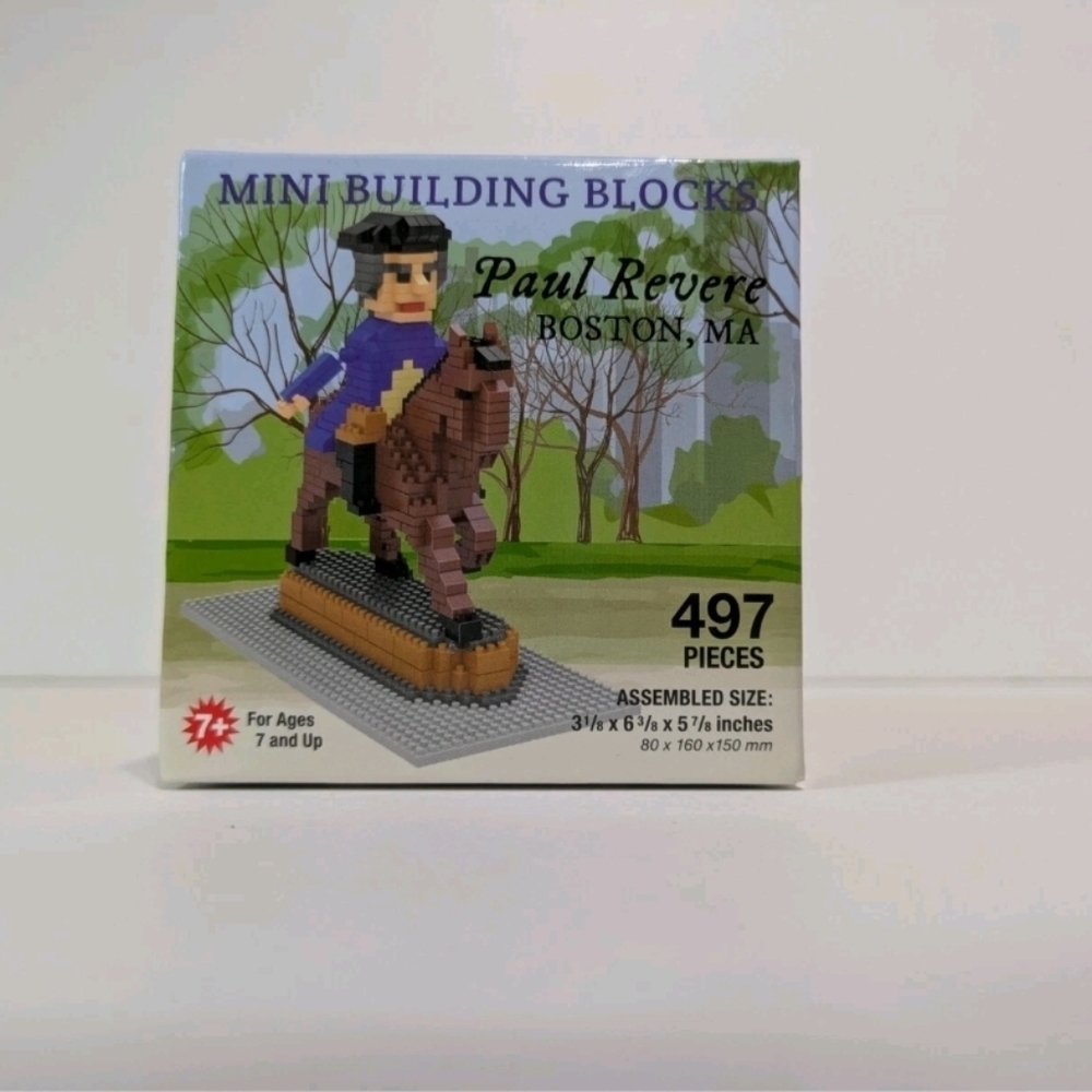 Mini Building Blocks Paul Revere Statue